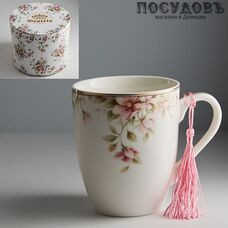 Beatrix Сицилия МН016L1 кружка подарочная, белая с рисунком, 350 мл, фарфор