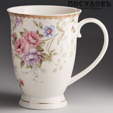Beatrix МР032L1 кружка подарочная 350 мл, фарфор, белый с рисунком Лоренс, в подарочной упаковке 1 шт.