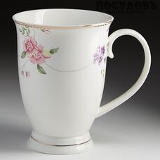 Beatrix Флориана МР003L1 кружка подарочная, белая с рисунком, 350 мл, фарфор, в подарочной упаковке 1 шт.