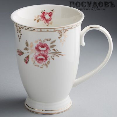 Beatrix "Завтрак у королевы" МР024L1 кружка подарочная, белая с золотым узором, 350 мл, фарфор, в подарочной упаковке 1 шт