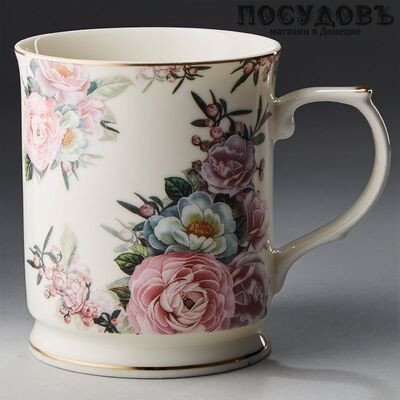 Beatrix МЛ010L1 кружка подарочная 400 мл, фарфор, белый с рисунком, в подарочной упаковке 1 шт.
