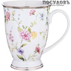 Lefard 274-889 Кружка подарочная 250 мл, фарфор, белый с рисунком Луговые цветы, в подарочной упаковке 1 шт.