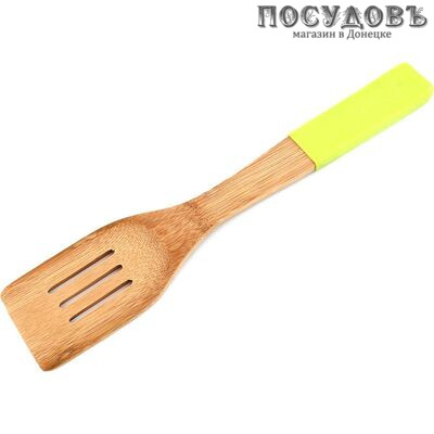 Agness 897-037, лопатка, 300×60 мм, бамбук, ручка бамбуковая с силиконовой вставкой 1 шт.