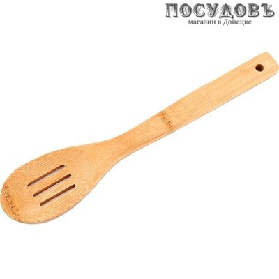 Agness 897-035, ложка с прорезями, 300×60 мм, бамбук 1 шт.