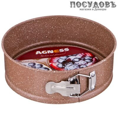 Agness 708-066 кразъемная форма, сталь угреродистая, мраморное антипригарное покрытие, Ø180×65 мм 1 шт.