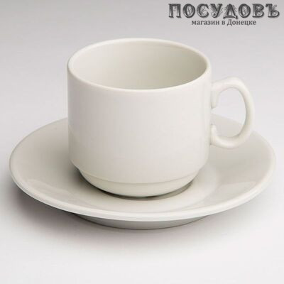 Добрушский фарфор Мокко 6С1627Ф34 чашка и блюдце, бельё, 100 мл, фарфор, Беларусь 1 шт.