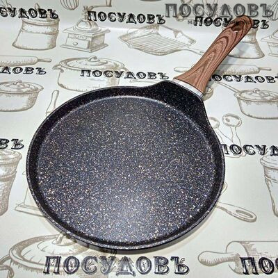 Webber "Titan Gold" сковорода блинная Ø240×17 мм, алюминий литой, антипригарное покрытие Mega stone, Россия 1 шт