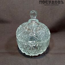 КНР TF504-1 конфетница с крышкой, стекло, в упаковке 1 шт.