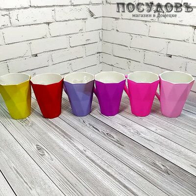 КНР BPD007 кружка, 300 мл, керамика c покрытием Soft Touch, микс, 1 шт.
