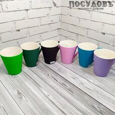КНР BPD008-V кружка, 300 мл, керамика c покрытием Soft Touch, микс, 1 шт.