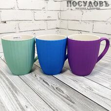 КНР BPY013-G кружка, 350 мл, керамика c покрытием Soft Touch, микс, 1 шт.