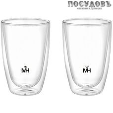MercuryHaus MC-6487 стакан с двойной стенкой, 300 мл, стекло термостойкое, 2 шт.