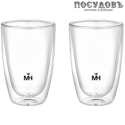 MercuryHaus MC-6487 стакан с двойной стенкой, 300 мл, стекло термостойкое, 2 шт.
