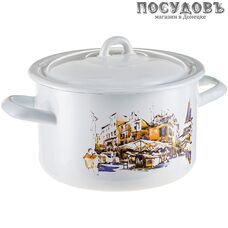 HITT Пристань С-16072/4Д кастрюля с крышкой 1,45 л, сталь эмалированная