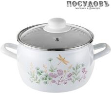 HITT Botanica С-4210САП2/4ДТ кастрюля с крышкой 2,0 л, Ø180 мм, сталь эмалированная HITT Botanica С-4210САП2/4ДТ кастрюля с крышкой 2,0 л, Ø180 мм, сталь эмалированная