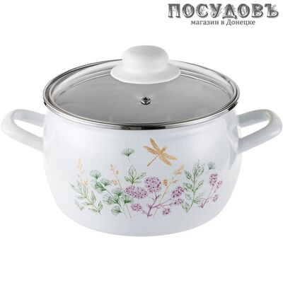 HITT Botanica С-4210САП2/4ДТ кастрюля с крышкой 2,0 л, Ø180 мм, сталь эмалированная