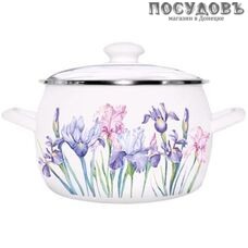 HITT Ирисы С-4216АП2/4ДТ кастрюля с крышкой 5,0 л, сталь эмалированная