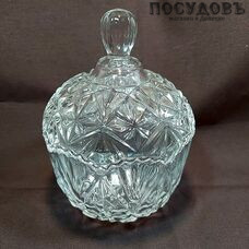 КНР TF504 сахарница с крышкой, стекло, в упаковке 1 шт.