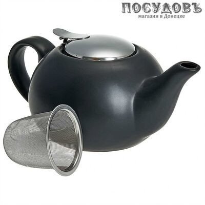 Rosario Ф19-062R чайник заварочный с фильтром, керамика, 750 мл, черный