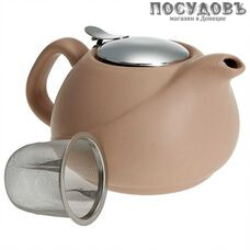 Rosario Ф19-063R чайник заварочный с фильтром, керамика, 800 мл, кофейный