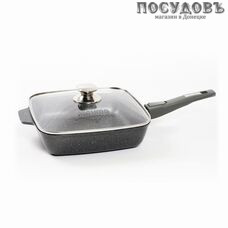 Мечта Гранит с025701 сковорода с крышкой Ø240 мм, алюминий литой, Greblon покрытие, съемная ручка