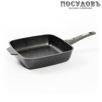 Мечта Гранит с027701 сковорода с крышкой Ø260 мм, алюминий литой, гранитное покрытие Greblon, съемная ручка