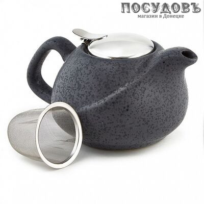 Rosario Ф19-028R чайник заварочный с фильтром, керамика, 800 мл, цвет темно-серый