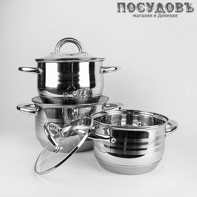 Maestro Basic MR-3513-6L набор кастрюль, сталь нержавеющая, 6 пр.