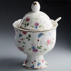 Beatrix Ассоль МХ005E сахарница с крышкой и ложкой, фарфор, в упаковке 3 пр.