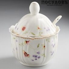 Beatrix Флориана МН013E сахарница с крышкой и ложкой, фарфор, в упаковке 3 пр.