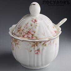 Beatrix Сицилия МН015E сахарница с крышкой и ложкой, 250 мл, фарфор, в упаковке 3 пр.