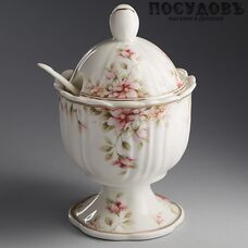 Beatrix Сицилия МН017E сахарница с крышкой и ложкой, 250 мл, фарфор, в упаковке 3 пр.