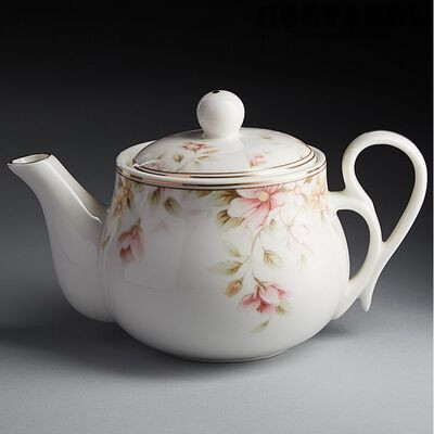 Beatrix МН040R чайник заварочный белый с рисунком Сицилия, фарфор, 380 мл