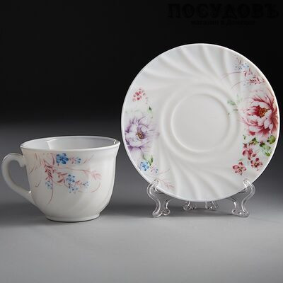 Teropal Виктория 0002R/61-SK чайная пара, 200 мл, стеклокерамика, в упаковке 2 пр.