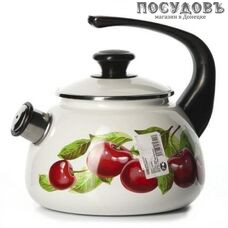 КМК 43604-102/6-У4 чайник со свистком, 2,0 л, сталь эмалированная, цвет белый