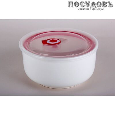 Коралл SXY112 контейнер для хранения с крышкой, фарфор, Ø160×h80 мм, 600 мл