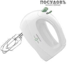 Magnit RMM 2222 миксер ручной, 125 Вт, 5 скоростей, цвет белый с зеленым