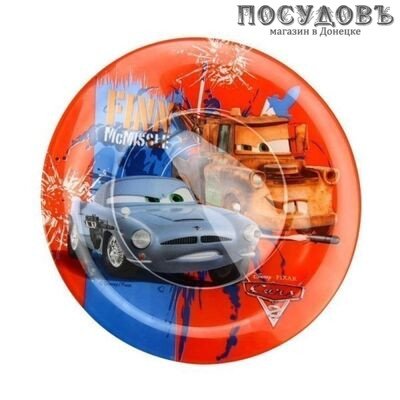 Luminarc Disney Cars 2 h1495/L2129 тарелка десертная, стекло упрочненное, Ø190 мм