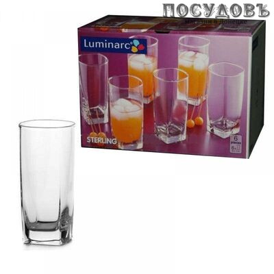 Luminarc Sterling H7666, стакан высокий 330 мл, стекло, в упаковке 6 шт.