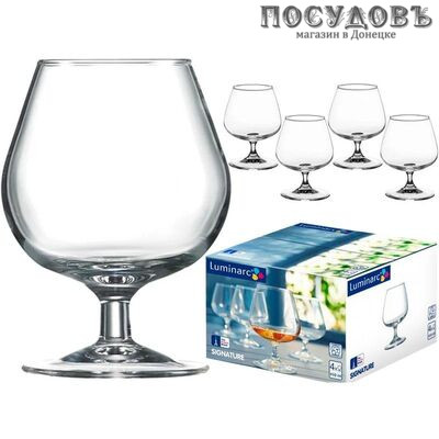 Luminarc Signature J2934, бокал коньячный 410 мл, стекло, в упаковке 4 шт.