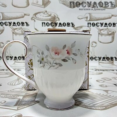 Beatrix МФ014L1 кружка подарочная белая с рисунком "Саксония", 350 мл, фарфор, в подарочной упаковке 1 шт