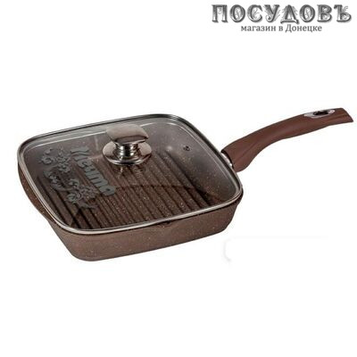 Мечта Гранит Brown с64806 сковорода-гриль Ø240×50 мм, алюминий литой, гранитное покрытие Greblon
