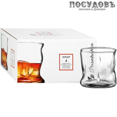 Pasabahce Amorf 420224B, стакан низкий 340 мл, стекло, в упаковке 4 шт.
