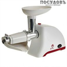 Василиса ВА-602 мясорубка электрическая 1800 Вт, 1,5 кг/мин, цвет белый с красным