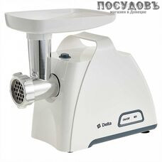 Delta DL-6104M мясорубка электрическая 2000 Вт, 1,8 кг/мин, цвет белый с серым