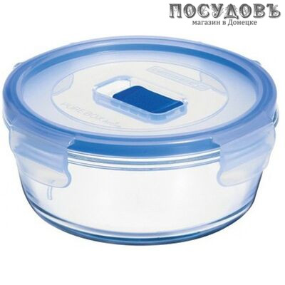 Luminarc Pure Box Active H7682 контейнер, ланч-бокс с герметичной крышкой, стекло упрочненное, Ø155×h68 мм, 670 мл 2 пр.