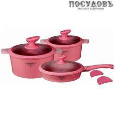 MercuryHaus MC-6365 набор посуды, алюминий литой, мраморное покрытие, 10 пр.
