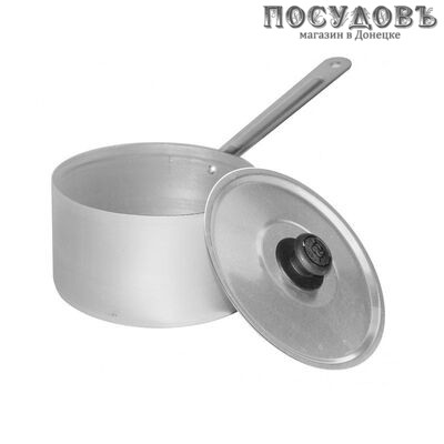 Калитва 14018 ковш с крышкой объемом 1,8 л, алюминий штампованный, Ø160 мм, Россия, 2 предмета
