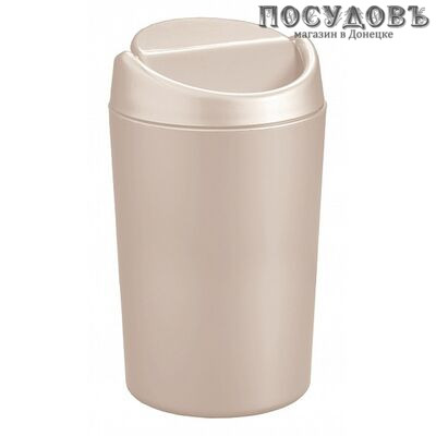 Бытпласт 431201107 контейнер для мусора, полипропилен, Ø105×h200 мм, 1,25 л, цвет бежевый