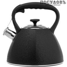 LARA LR00-72 Black ice чайник со свистком, 3,0 л, сталь нержавеющая AISI 201, капсульное дно, цвет черный LARA LR00-72 Black ice чайник со свистком, 3,0 л, сталь нержавеющая AISI 201, капсульное дно, цвет черный